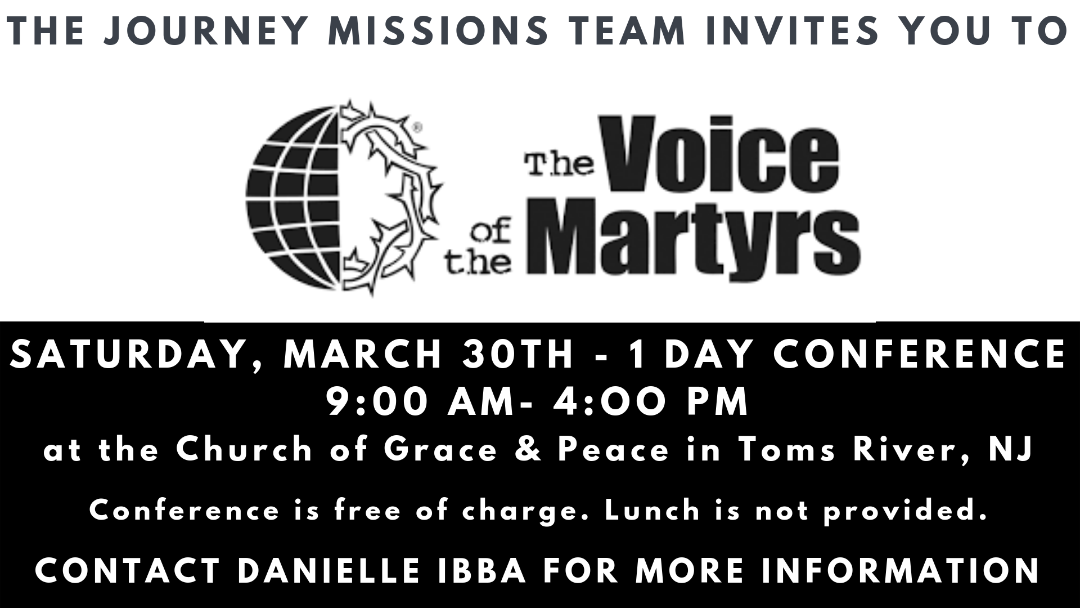 THE VOICE OF THE MARTYRS, SATURDAY, MARCH 30TH, 2019 The Journey